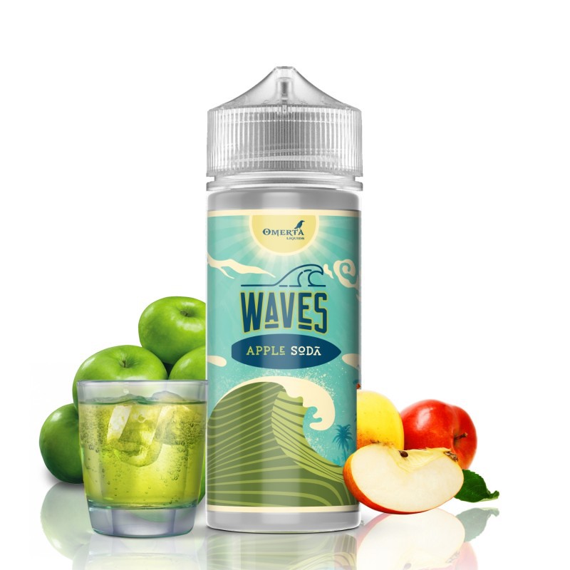 WAVES APPLE SODA 30->120ML-9917cb